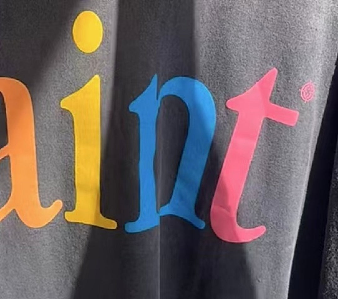 Saint Michael Colorful Arch Logo Distressed Sweatshirt
