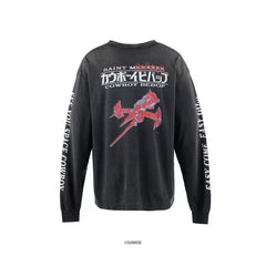 Saint Michael Flying Heart Graphic Vintage Sweatshirt