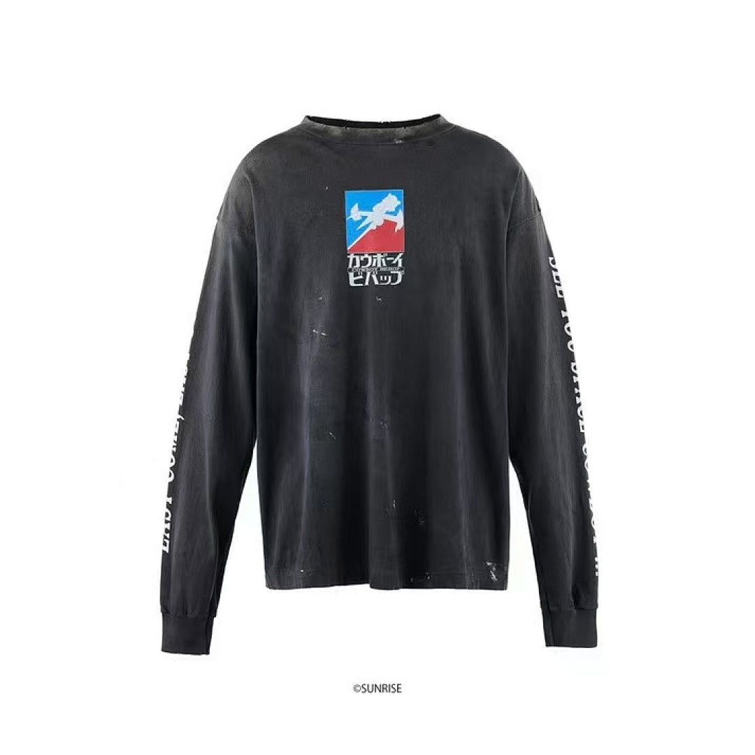 Saint Michael Flying Heart Graphic Vintage Sweatshirt