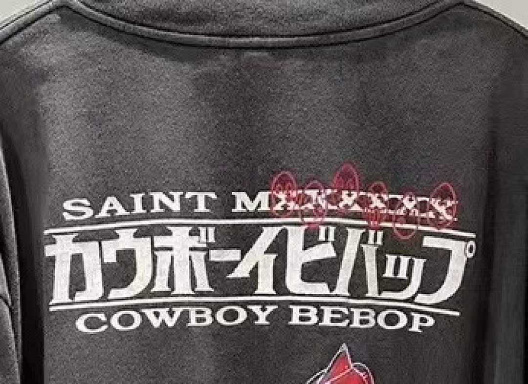 Saint Michael Flying Heart Graphic Vintage Sweatshirt