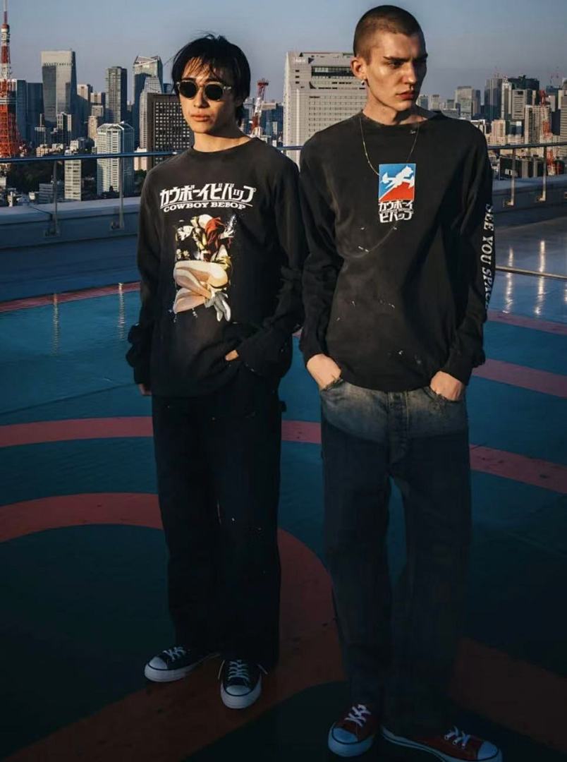 Saint Michael Flying Heart Graphic Vintage Sweatshirt
