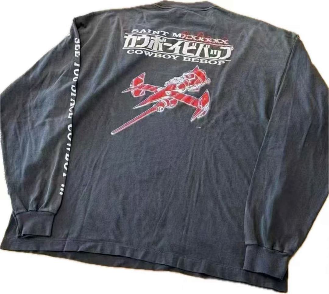Saint Michael Flying Heart Graphic Vintage Sweatshirt