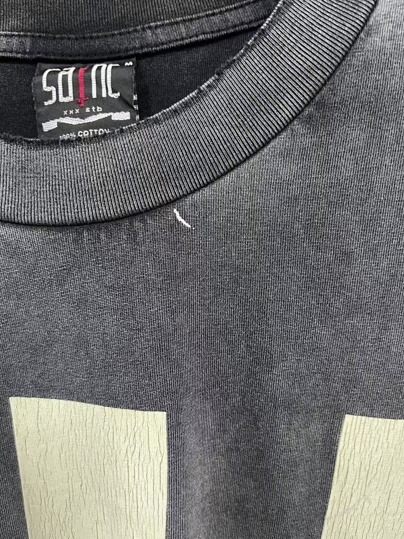 Saint Michael Distressed KLF Block Typography Sweatshirt