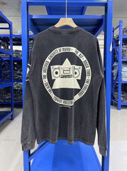 Saint Michael Distressed KLF Block Typography Sweatshirt