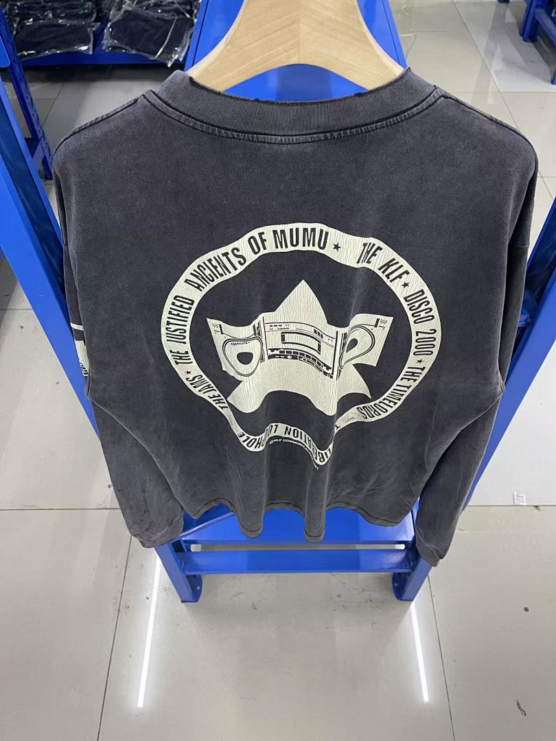 Saint Michael Distressed KLF Block Typography Sweatshirt