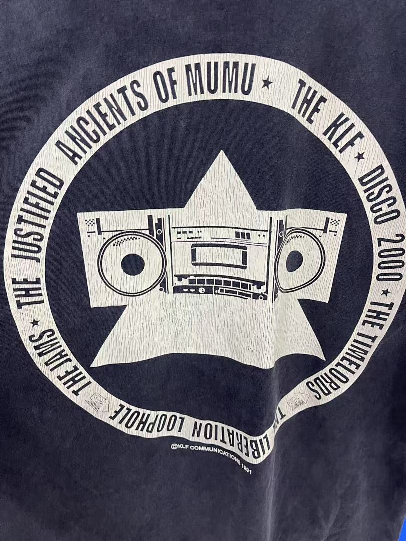 Saint Michael Distressed KLF Block Typography Sweatshirt