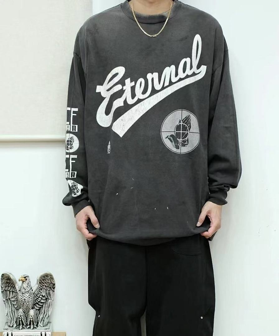 Saint Michael Cursive Script & Back Monogram Sweatshirt