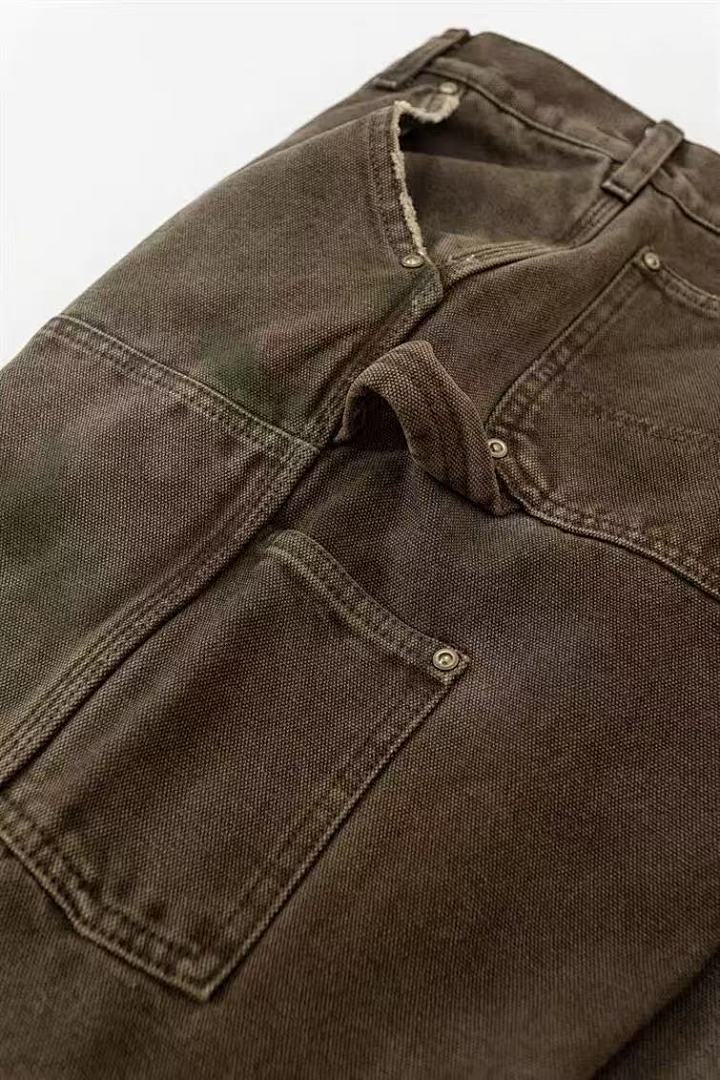 Saint Michael NST018 Distressed Workwear Straight Pants