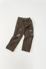 Saint Michael NST018 Distressed Workwear Straight Pants