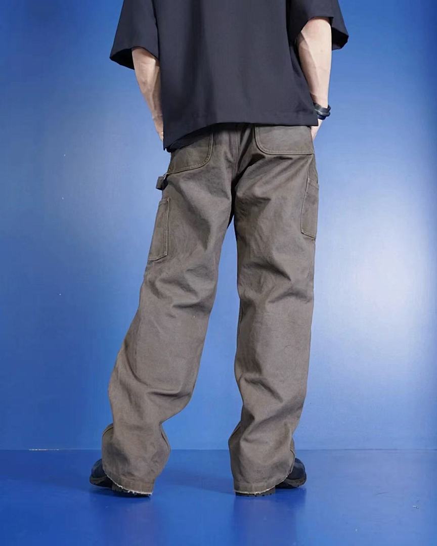 Saint Michael NST018 Distressed Workwear Straight Pants