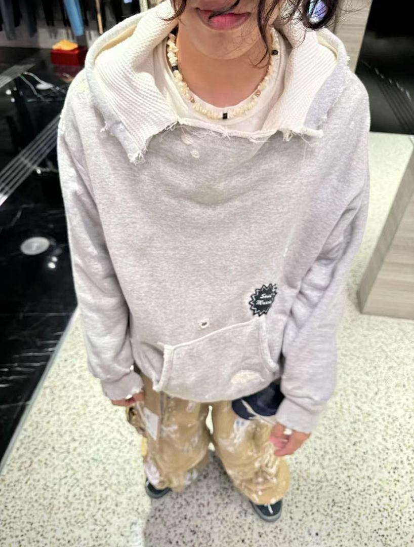 Saint Michael ST920 Distressed Patch Hoodie