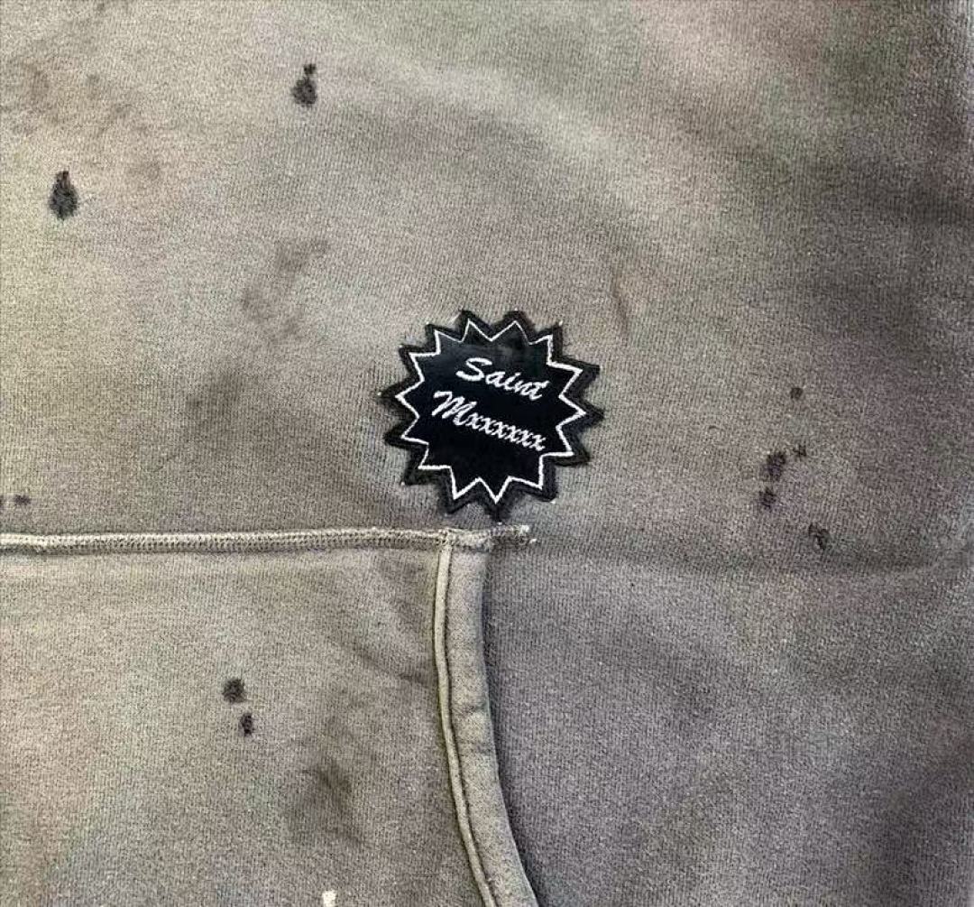 Saint Michael ST920 Distressed Patch Hoodie