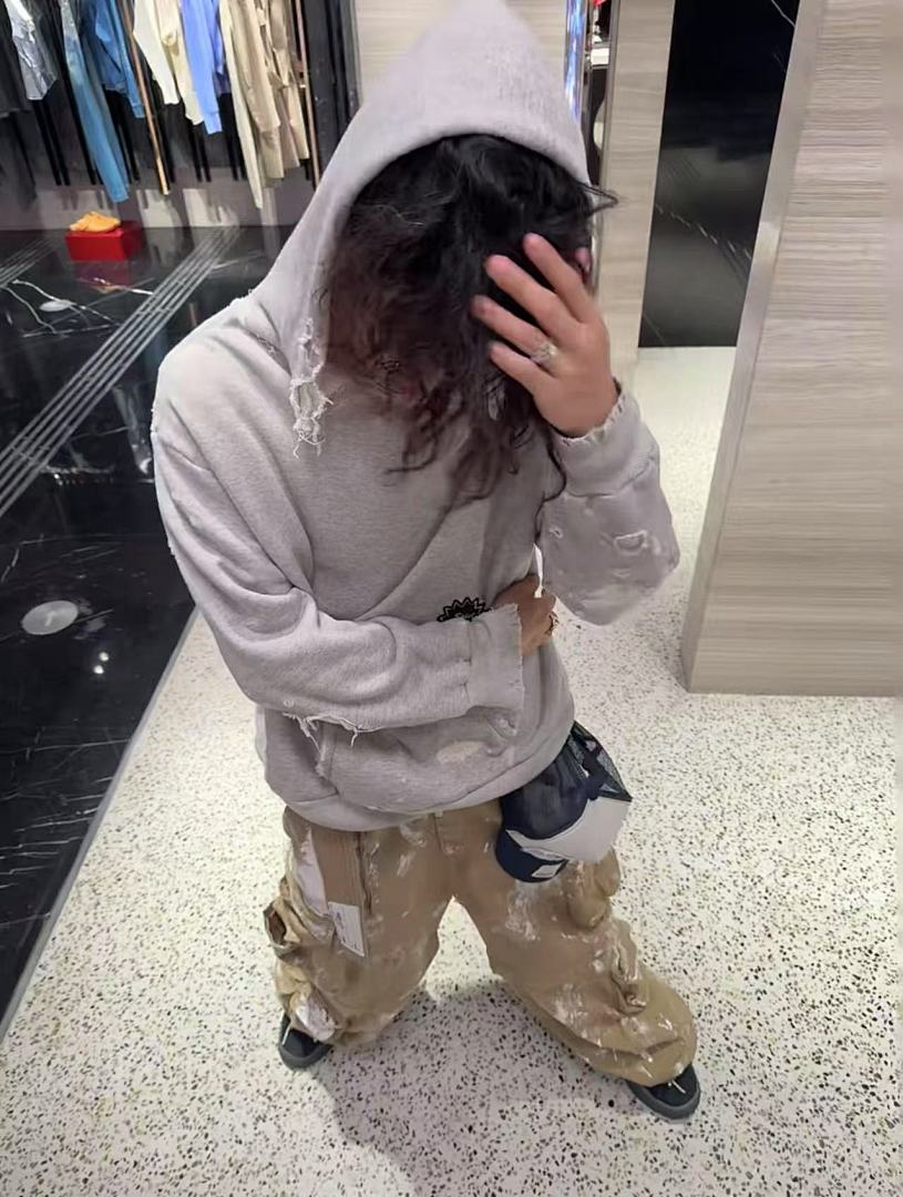 Saint Michael ST920 Distressed Patch Hoodie