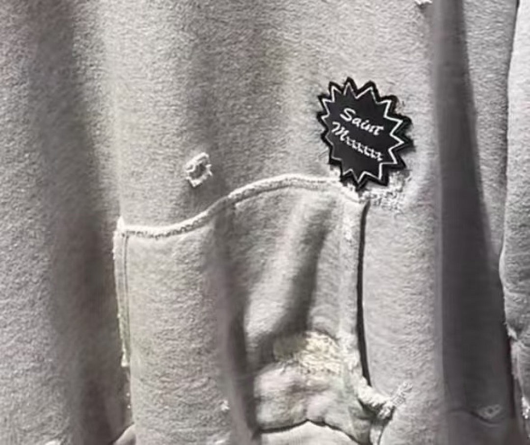Saint Michael ST920 Distressed Patch Hoodie