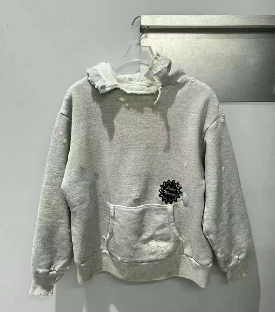 Saint Michael ST920 Distressed Patch Hoodie