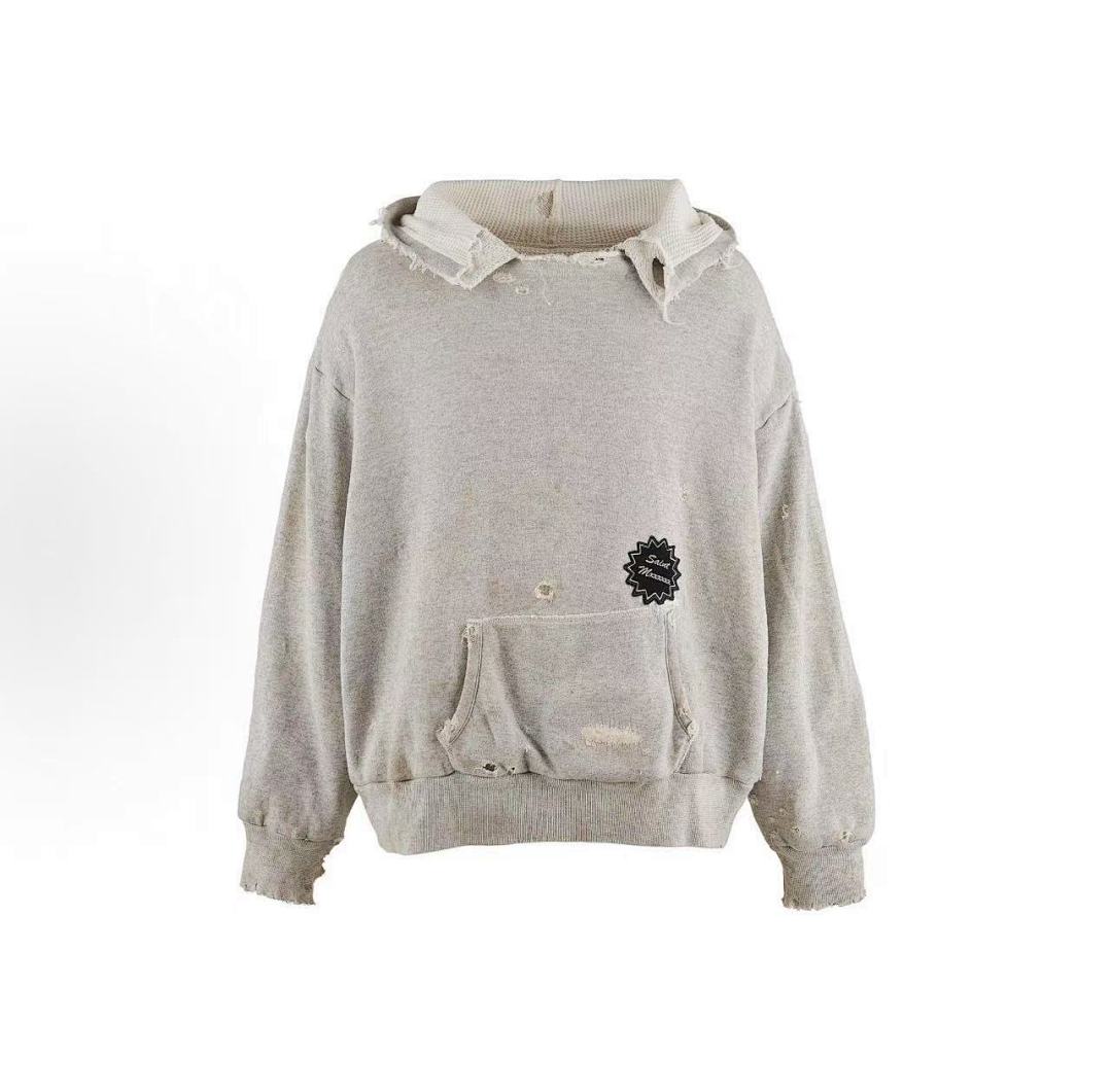 Saint Michael ST920 Distressed Patch Hoodie