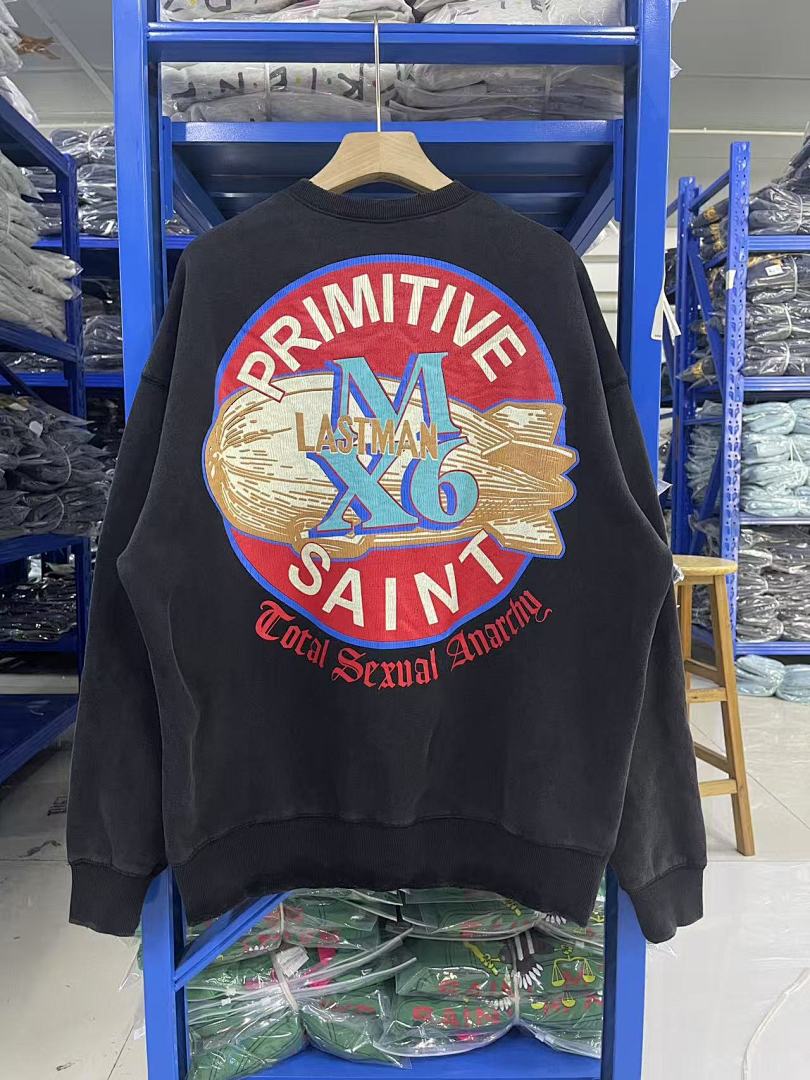 Saint Michael ST1020 Circular Emblem Graphic Sweatshirt