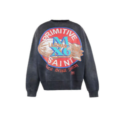 Saint Michael ST1020 Circular Emblem Graphic Sweatshirt
