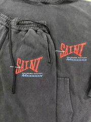 Saint Michael KST1022 Thigh Script Logo Sweatpants