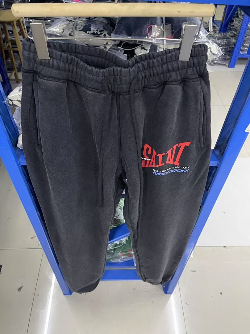 Saint Michael KST1022 Thigh Script Logo Sweatpants