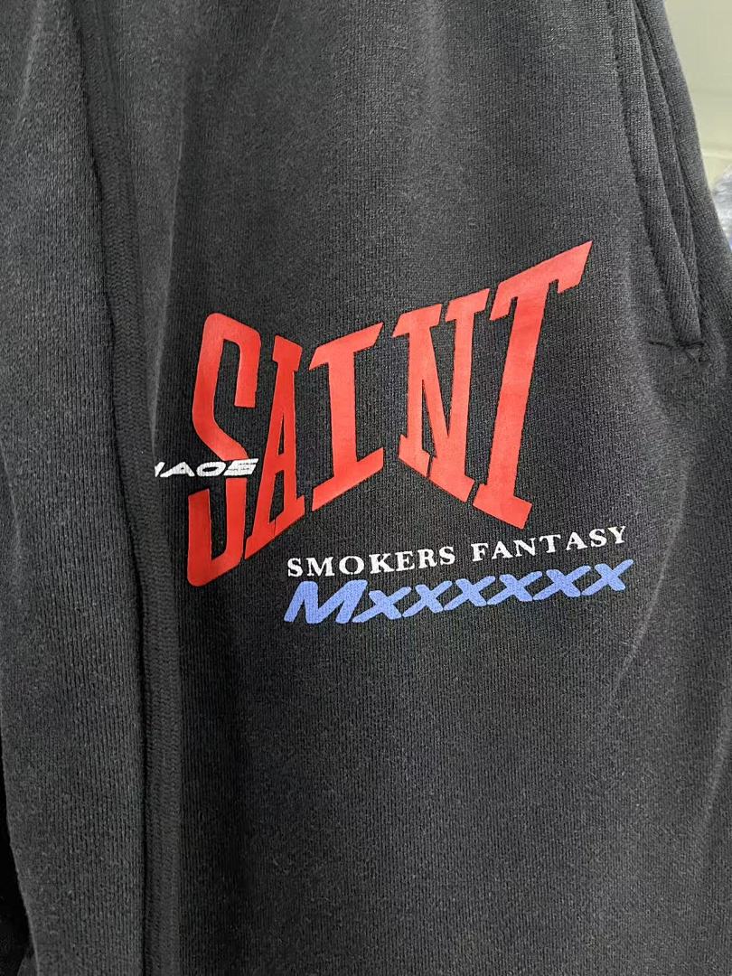 Saint Michael KST1022 Thigh Script Logo Sweatpants