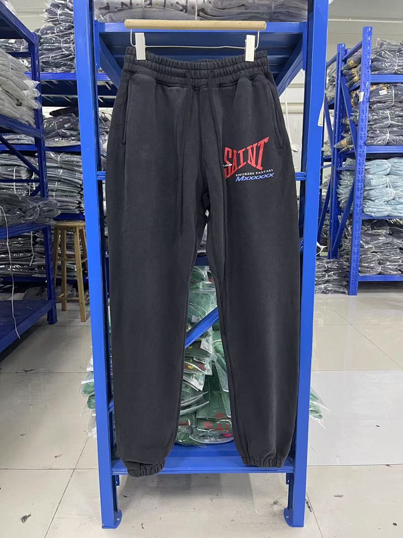Saint Michael KST1022 Thigh Script Logo Sweatpants