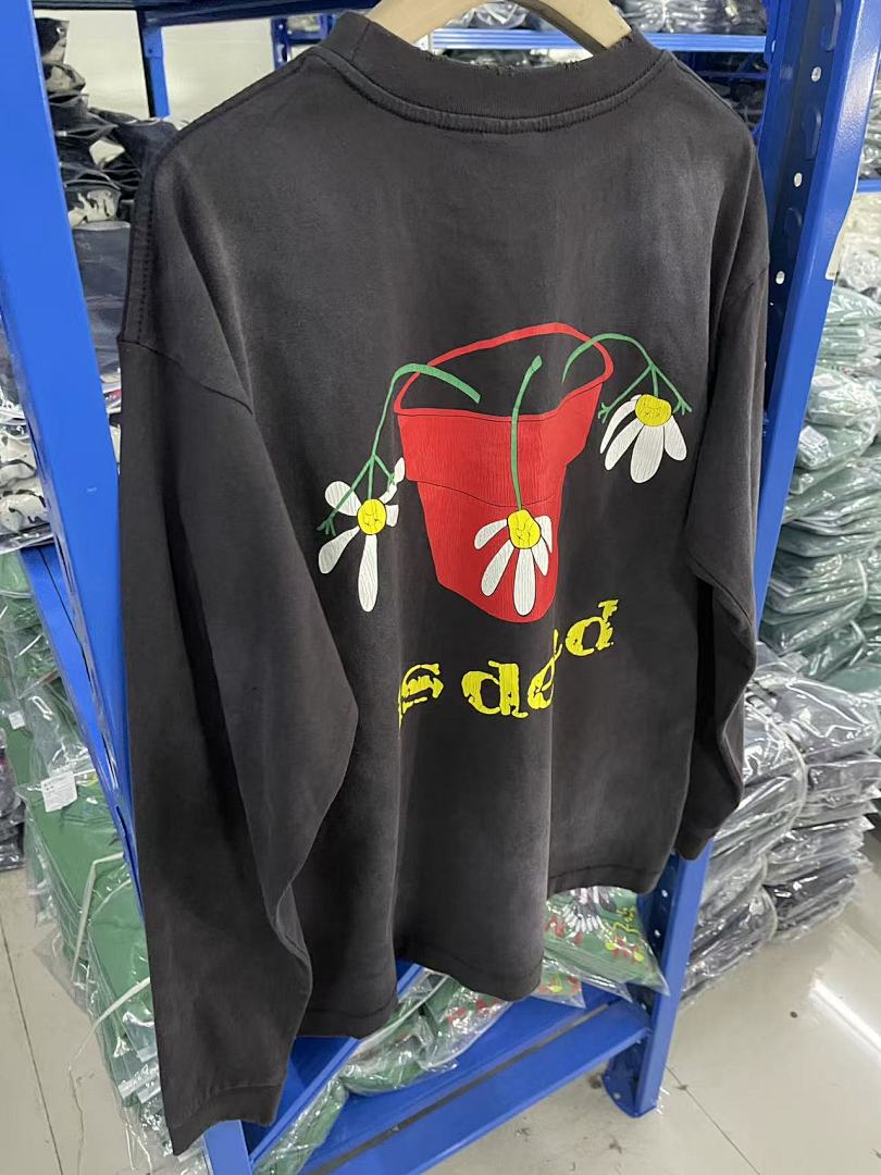 Saint Michael Botanical Flower Pot Print Sweatshirt