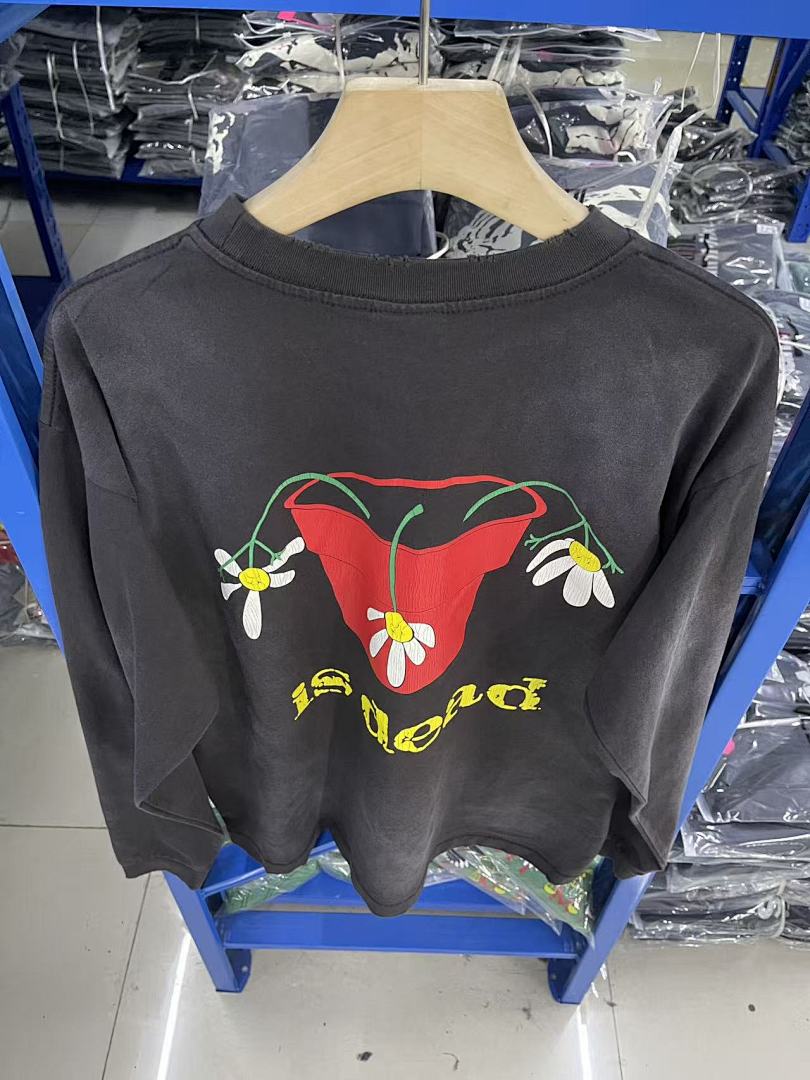 Saint Michael Botanical Flower Pot Print Sweatshirt