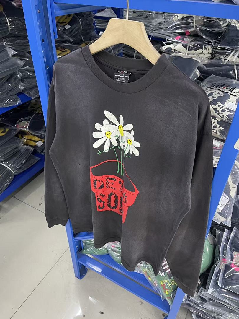 Saint Michael Botanical Flower Pot Print Sweatshirt