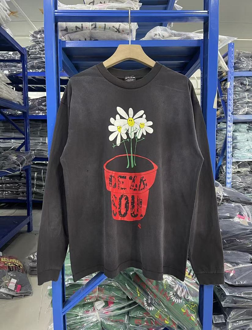 Saint Michael Botanical Flower Pot Print Sweatshirt