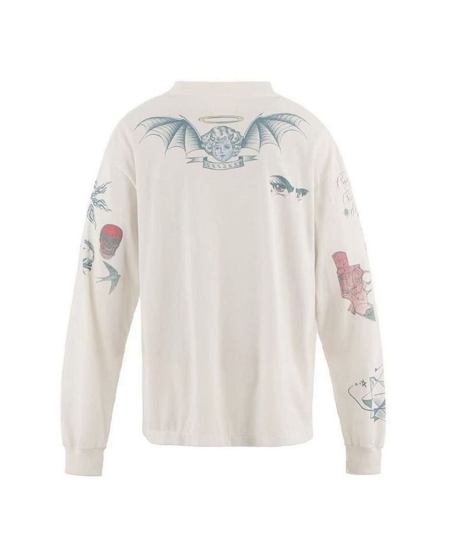 Saint Michael Multi-Illustration Sleeve & Back Print Sweatshirt