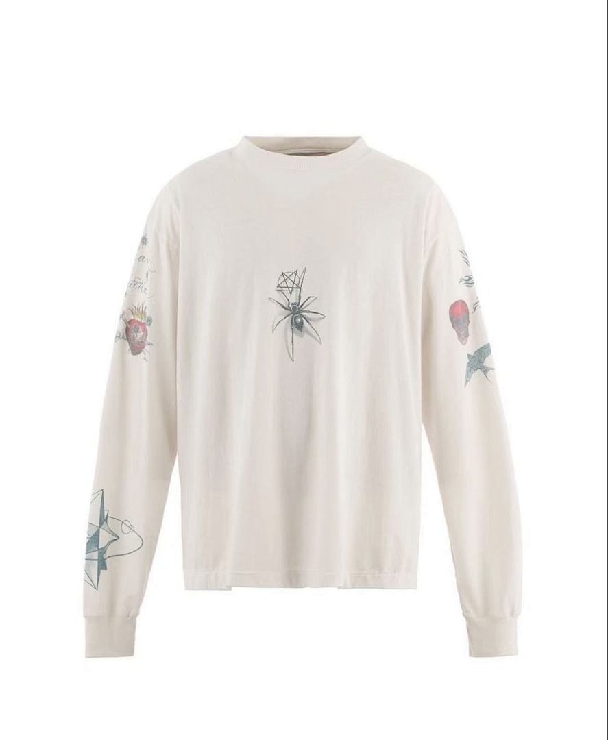 Saint Michael Multi-Illustration Sleeve & Back Print Sweatshirt