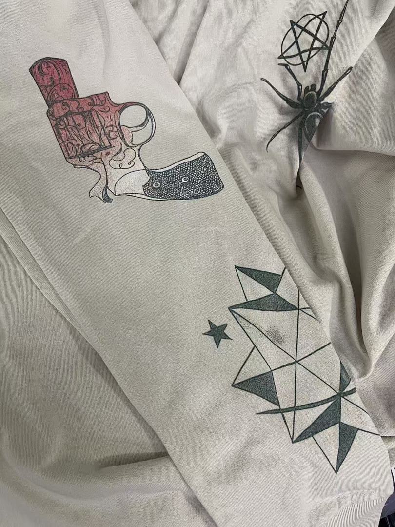 Saint Michael Multi-Illustration Sleeve & Back Print Sweatshirt