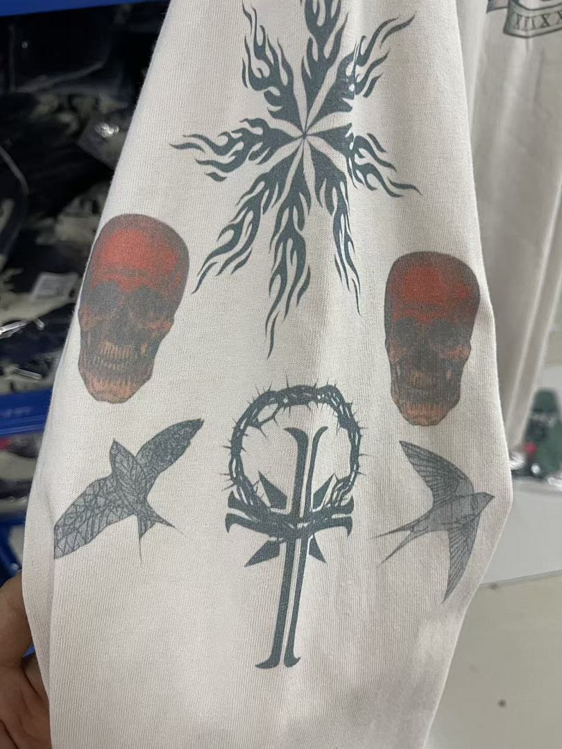 Saint Michael Multi-Illustration Sleeve & Back Print Sweatshirt
