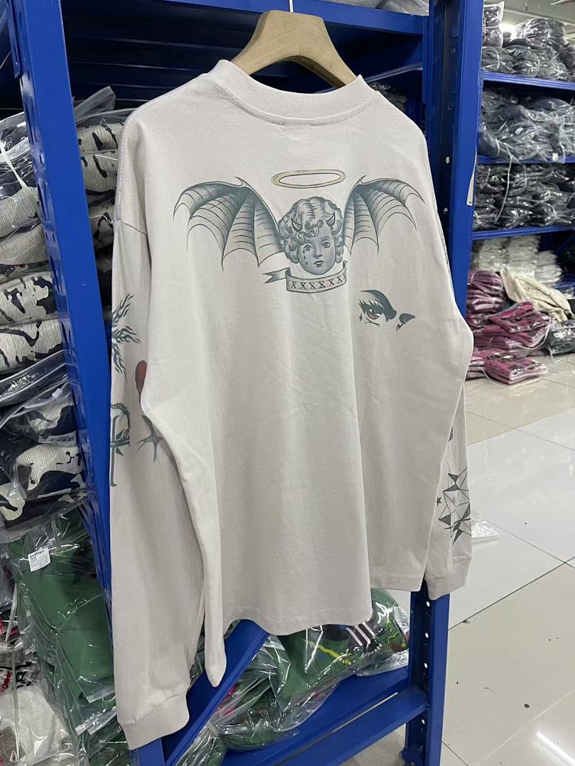 Saint Michael Multi-Illustration Sleeve & Back Print Sweatshirt
