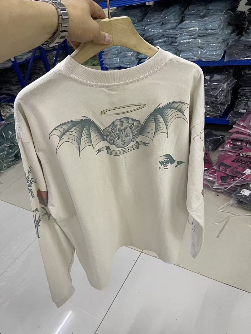 Saint Michael Multi-Illustration Sleeve & Back Print Sweatshirt
