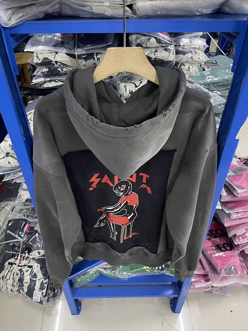 Saint Michael ST1045 Multi-Graphic Vintage Hoodie