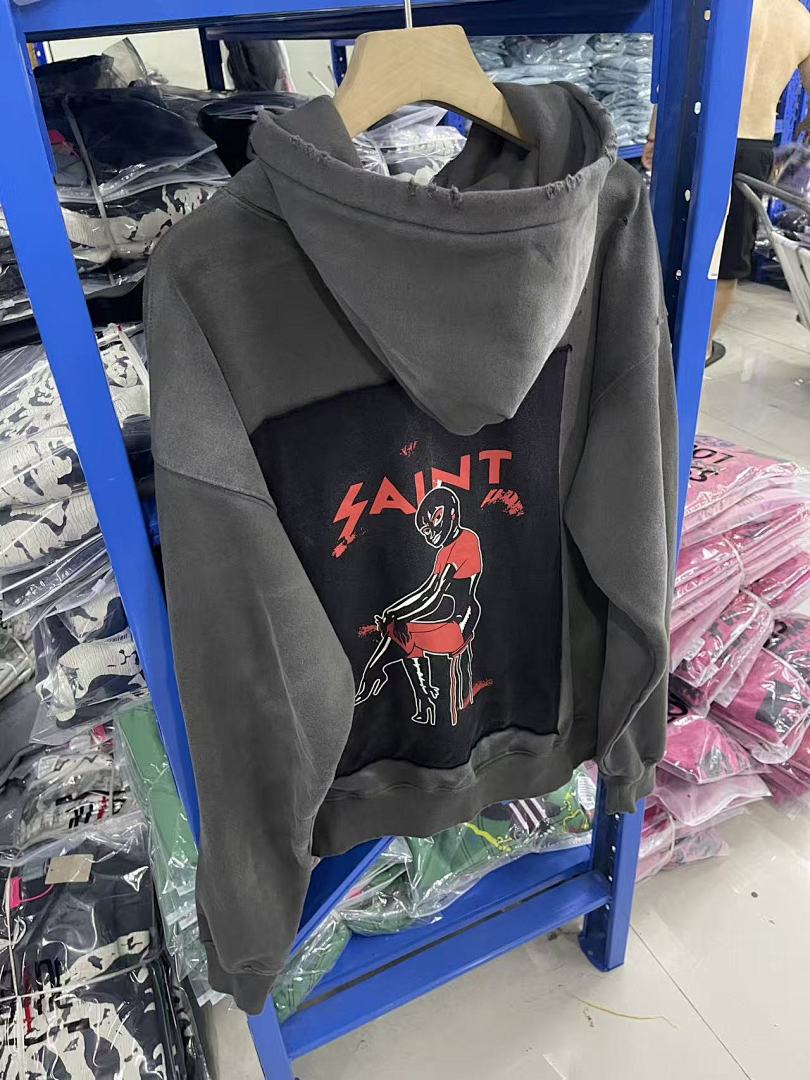 Saint Michael ST1045 Multi-Graphic Vintage Hoodie