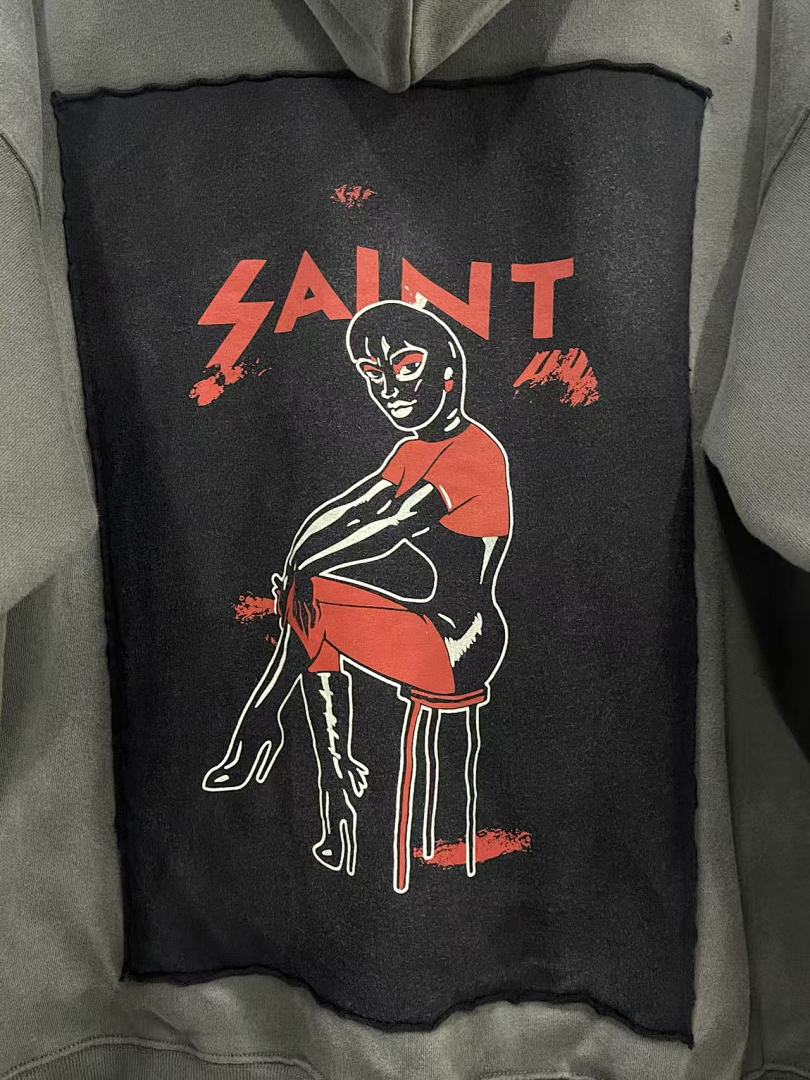 Saint Michael ST1045 Multi-Graphic Vintage Hoodie