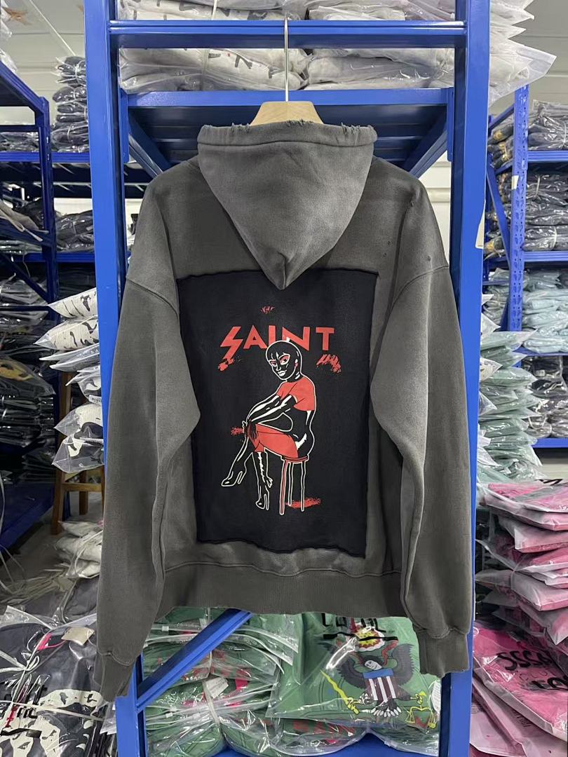 Saint Michael ST1045 Multi-Graphic Vintage Hoodie