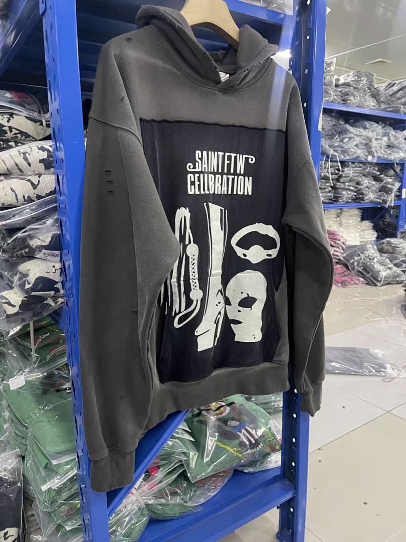 Saint Michael ST1045 Multi-Graphic Vintage Hoodie