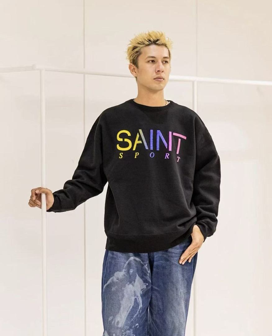 Saint Michael ST1077 Rainbow Letter Logo Sweatshirt