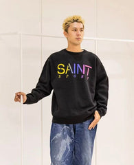 Saint Michael ST1077 Rainbow Letter Logo Sweatshirt