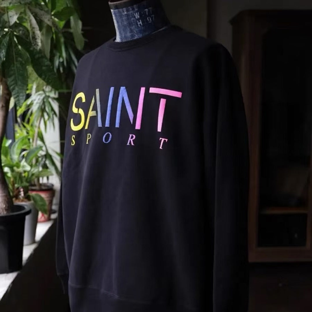 Saint Michael ST1077 Rainbow Letter Logo Sweatshirt