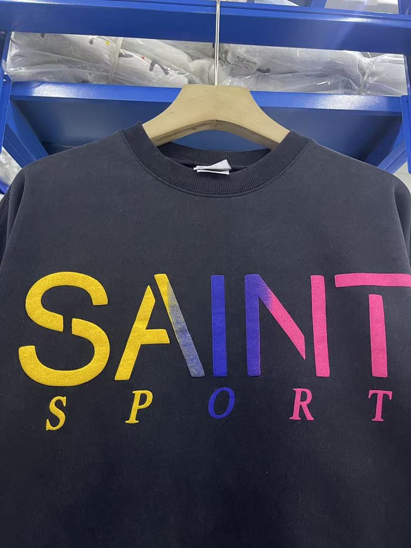 Saint Michael ST1077 Rainbow Letter Logo Sweatshirt