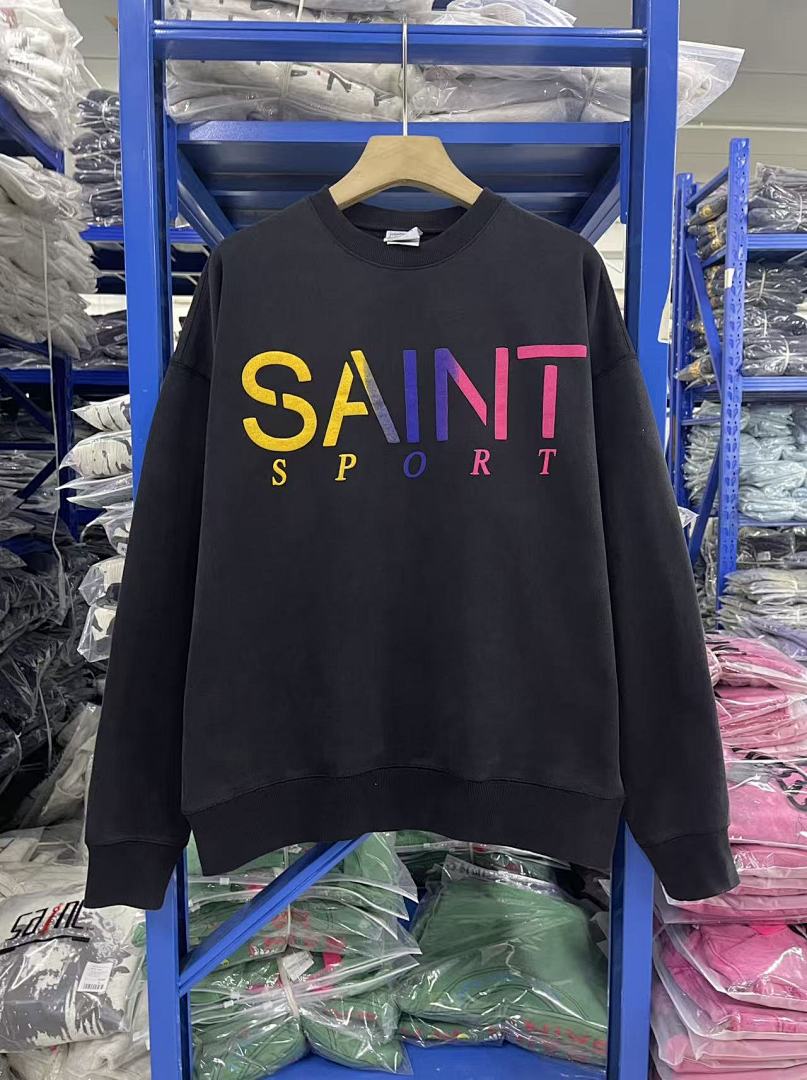 Saint Michael ST1077 Rainbow Letter Logo Sweatshirt