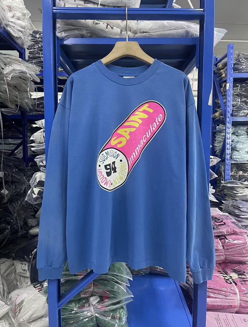 Saint Michael Pill Graphic Capsule Print Sweatshirt
