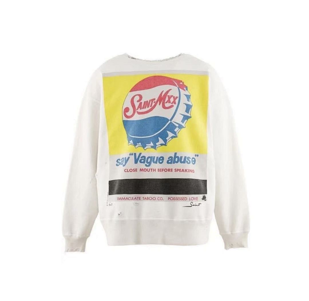 Saint Michael ST1200 Retro Label Graphic Sweatshirt