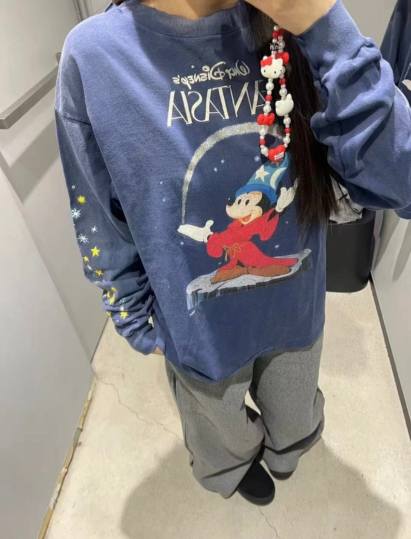 Saint Michael Animated Graphic & Bold Arch Logo Sweatshirt