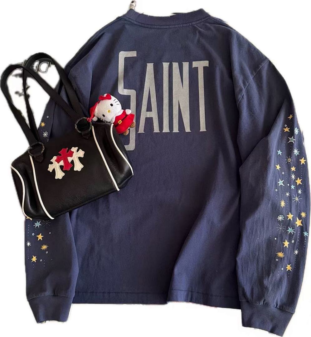 Saint Michael Animated Graphic & Bold Arch Logo Sweatshirt